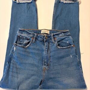 Abercrombie & Fitch Distressed Blue Jeans‎